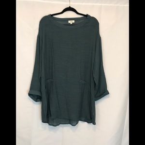 Blue Tunic with gold up sleeves